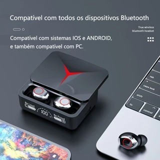 Imagem M90 Fone De Ouvido Sem Fio Bluetooth 5.3 Hifi Stereo Pro Gamer Esportivo Touch Case