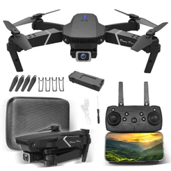 DRONE E88 COM 2 CÂMERA + CASE DE TRANSPORTE + 2 Baterias