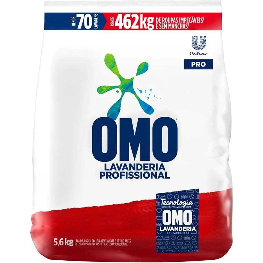 Sabão em Pó Omo - Lavagem Perfeita e Lavanderia Profissional 5,6kg e 8kg