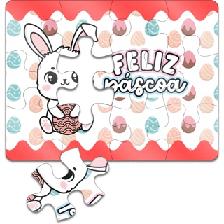 Kit Quebra-Cabeça Personalizado Tema Pascoa Festa Lembrança Infantil Interativa Qualquer Tema em Oferta na Shopee