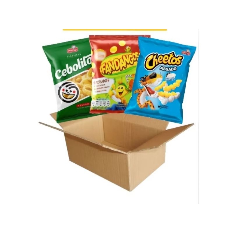 Kit 10x Salgadinho Elma Chips 21g | Presunto, Requeijão e Cebola