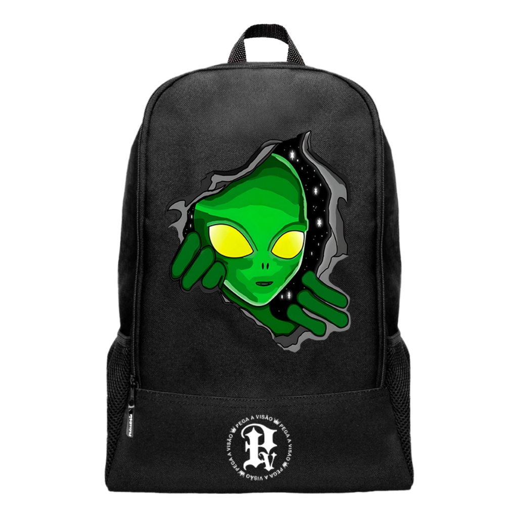 Mochila Masculina Escolar Trabalho Basica Pega a Visão Estampado Nylon Resistente Et Espaço