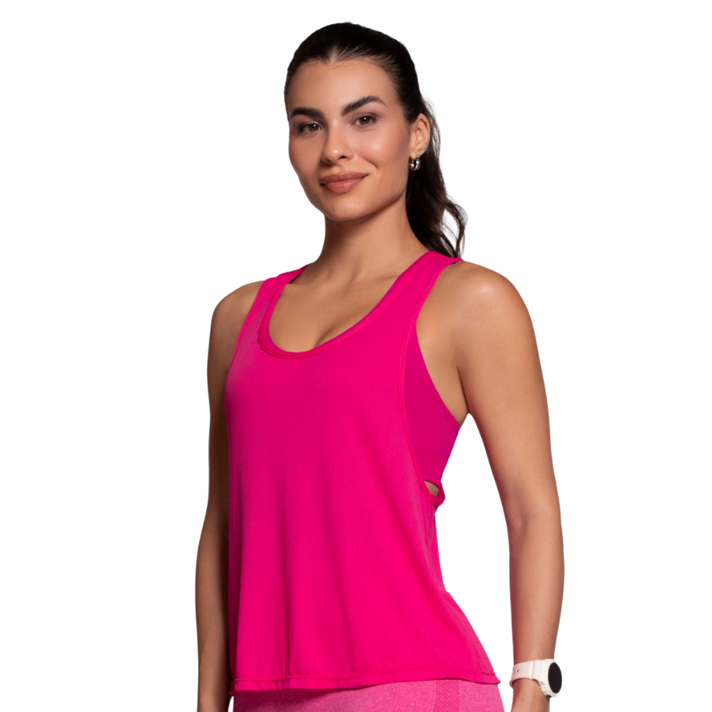 Camiseta Regata Super Cavada Feminina Dry Fit Fitness Selene em Oferta na Shopee