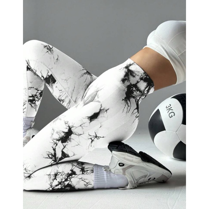 Calça Feminina Legging  Empina Bumbum Marmorizada De Poliamida Cós Alto Tay Day Academia Corrida academia fitness