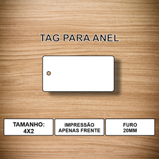 TAG para anel com sua logo em Oferta na Shopee