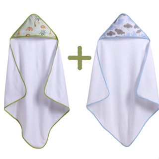 Kit par de toalhas para bebe recem nascido estampas masculinas em Oferta na Shopee