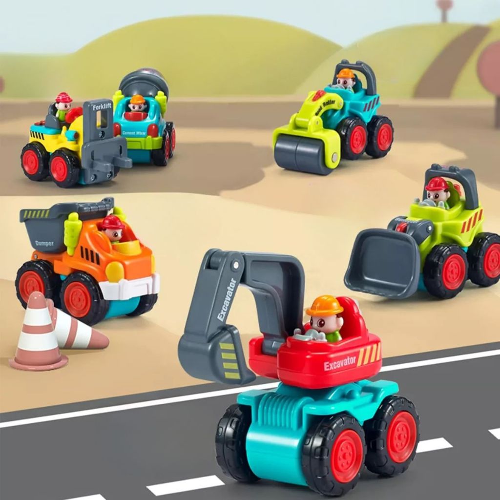 Caminhão de Brinquedo Carrinho de Friccção Caminhão Bombeiro Trator Brinquedo Presente Anda Sozinho em Oferta na Shopee