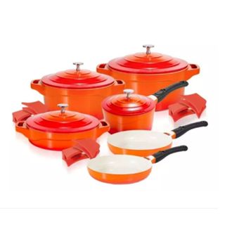 Jogo De Panelas Le Cook Revestimento Cerâmico Indução 6 Pçs em Oferta na Shopee