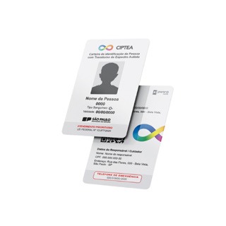 Crachá Autismo CIPTEA (Impressão) + Porta Crachá | TEA Identificação - Crianças e Adultos em Oferta na Shopee