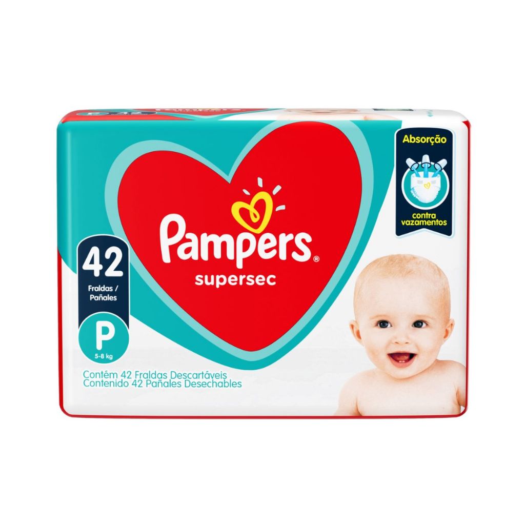 Fralda Pampers Supersec P Com 42 Unidades em Oferta na Shopee