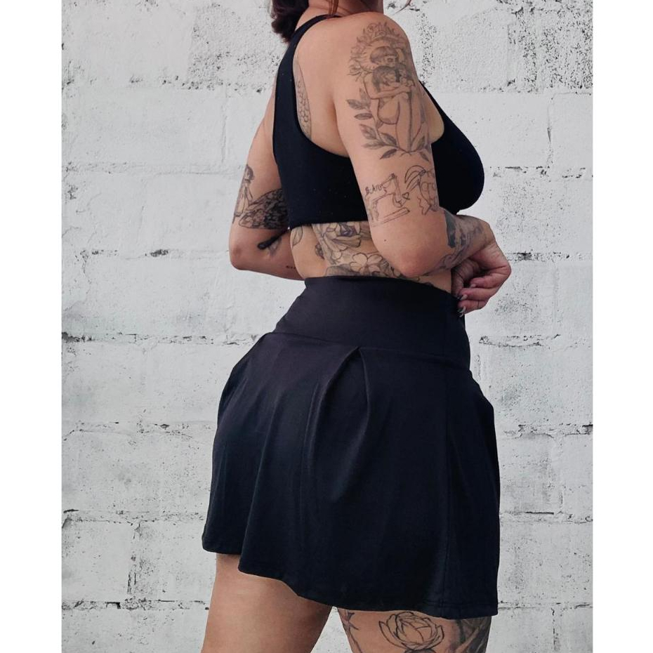 Short Saia Feminino Academia Caminhada Corrida Shorts Feminino Academia Treino