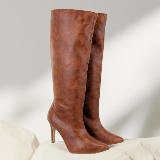 Bota Floter Cano Alto Salto Fino Calce Fácil Moda