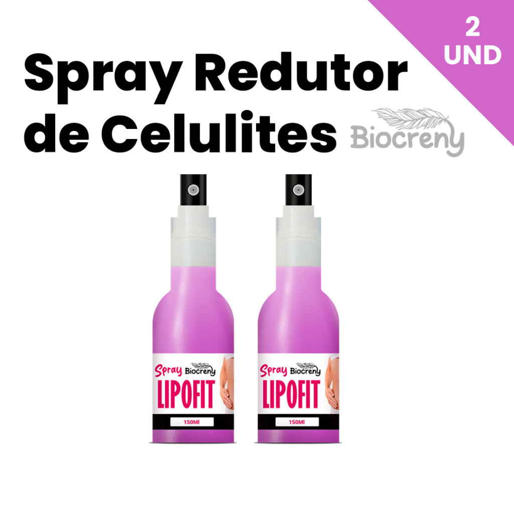 Kit 2 Spray Lipofit: Redutor de Medidas Elimina Gordura e Melhore Sua Circulação Sanguínea Previne Estria Celulite 150ml