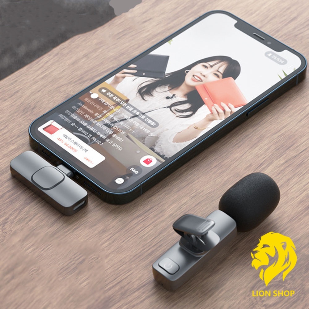 Kit 02 Microfone Lapela Celular Sem Fio Duplo iPhone e Android Tipoc MIHOUSE