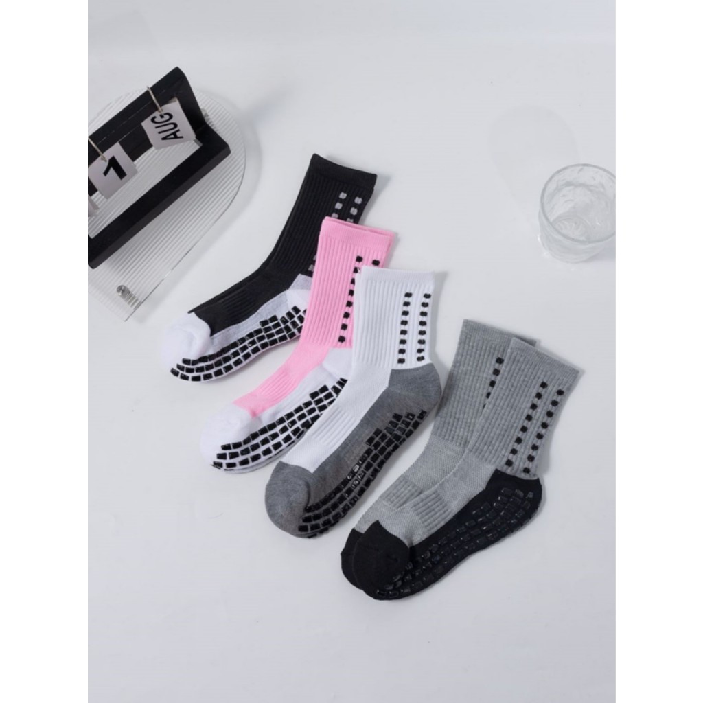 Kit 3/6/12 pares meias adequadas para futebol juvenil basquetebol ioga trampolim vários desportos tamanho 35-40