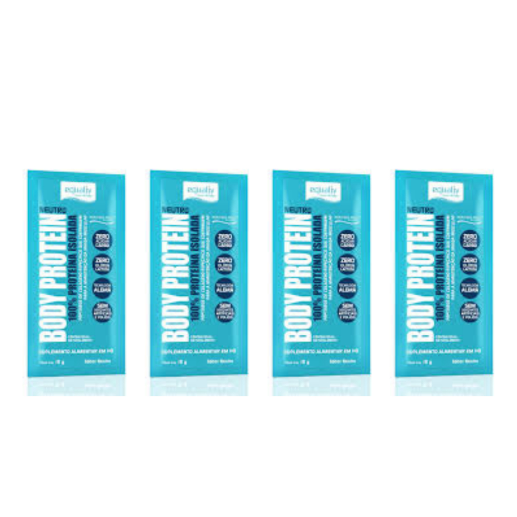 Combo de 4 Boby Protein Sabor Neutro Sachê 15g Equaliv