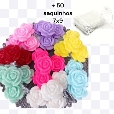 100 Mini Sabonetes Rosinhas / Flores Lembrancinhas Perfumadas - Varias Cores Disponivel a Pronta entrega em Oferta na Shopee