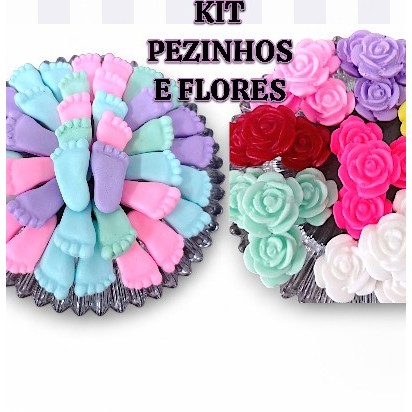 Kit 100 Mini Sabonetes 50 Mini FLORZINHAS +50 Mini PEZINHOS - Lembrancinhas Perfumadas