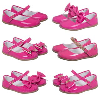 Sapatilha Sandália Infantil Menina Verniz Modelos Blogueirinha Pink Rosa Shock - 20 ao 34 em Oferta na Shopee