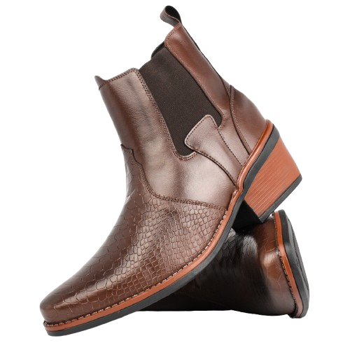 Bota Botina Jacare Masculina Com Elástico Moda Country