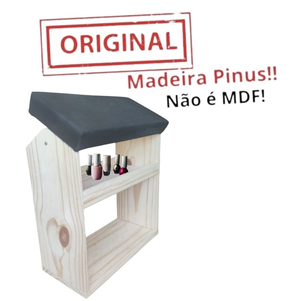Suporte Para os Pés SPA  Apoio para Mini Lâmpada UV em Pinus Para Manicure Pedicure