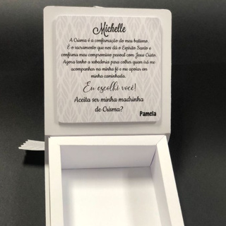 CAIXINHA CONVITE MADRINHA PADRINHO CRISMA UNISSEX em Oferta na Shopee
