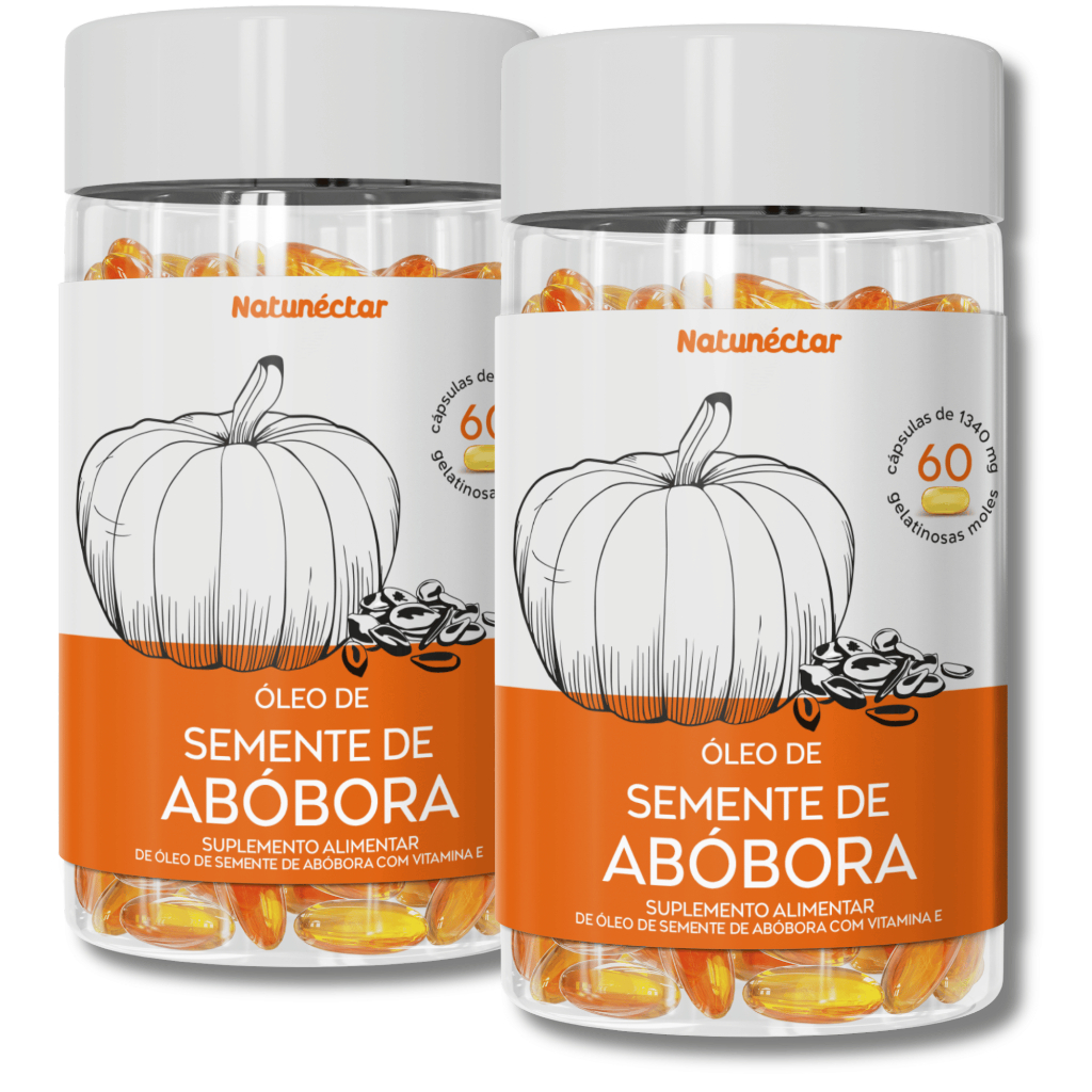 Kit Combo 2X Semente de Abóbora 1000mg 120 Cápsulas - Natunéctar
