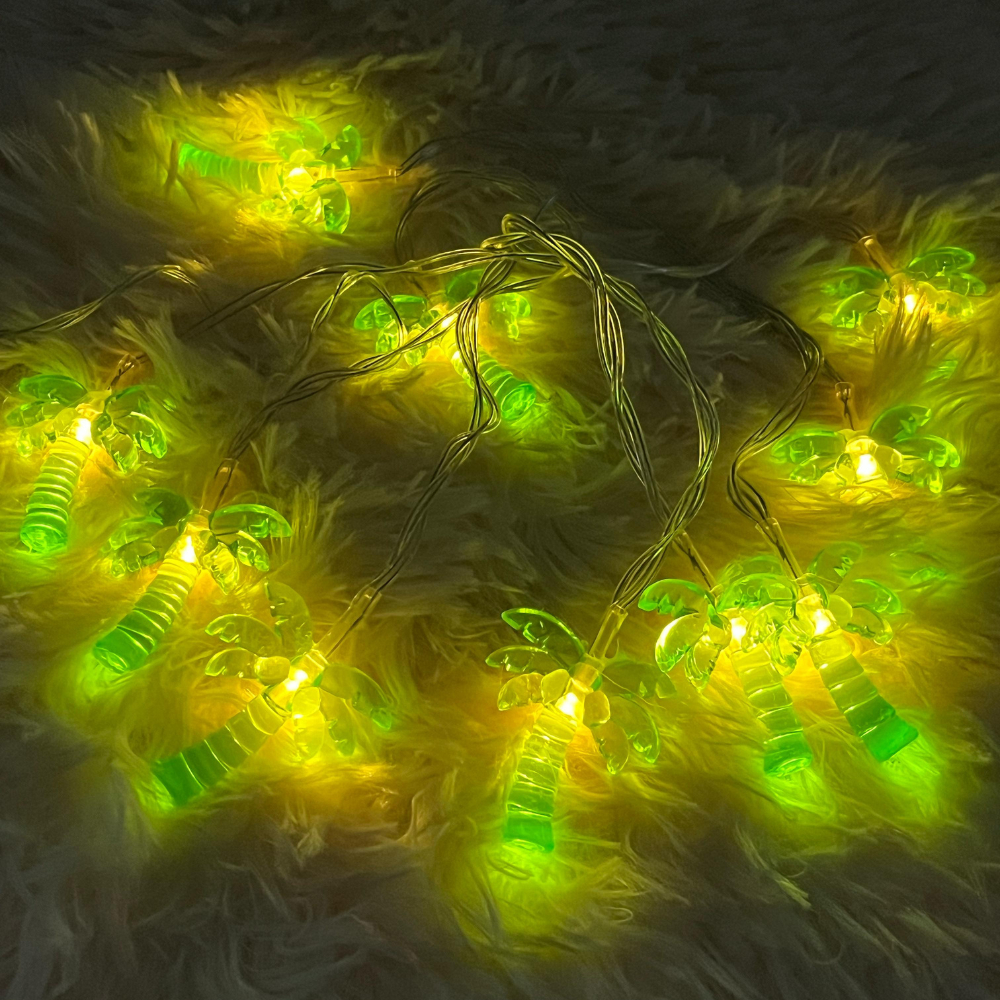 Varal Led Decoração Natal 10 Leds Cordão De Luz Ano Novo Casamento Branco Quente Pilha em Oferta na Shopee