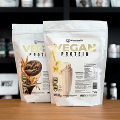 Kit 2 Vegan Protein 837g Cookie Maltado + Bauni c/ Choco Bco