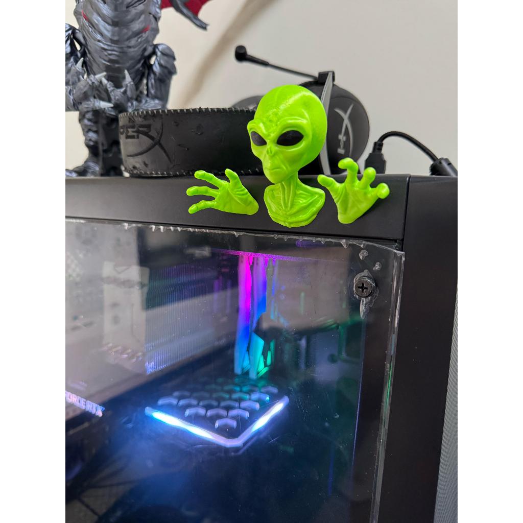 Ímã de ET 3D Decoração Criativa e Divertida Impressão Alien Alienígena Extraterrestre Greys Realistico Decorativo Geeks