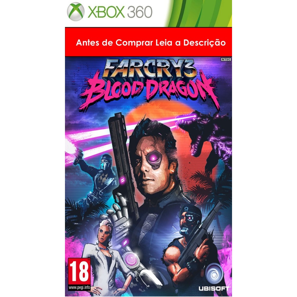 Jogo Far Cry 3 Blood Dragon Xbox 360 em Legendado Português PT-BR Mídia Física