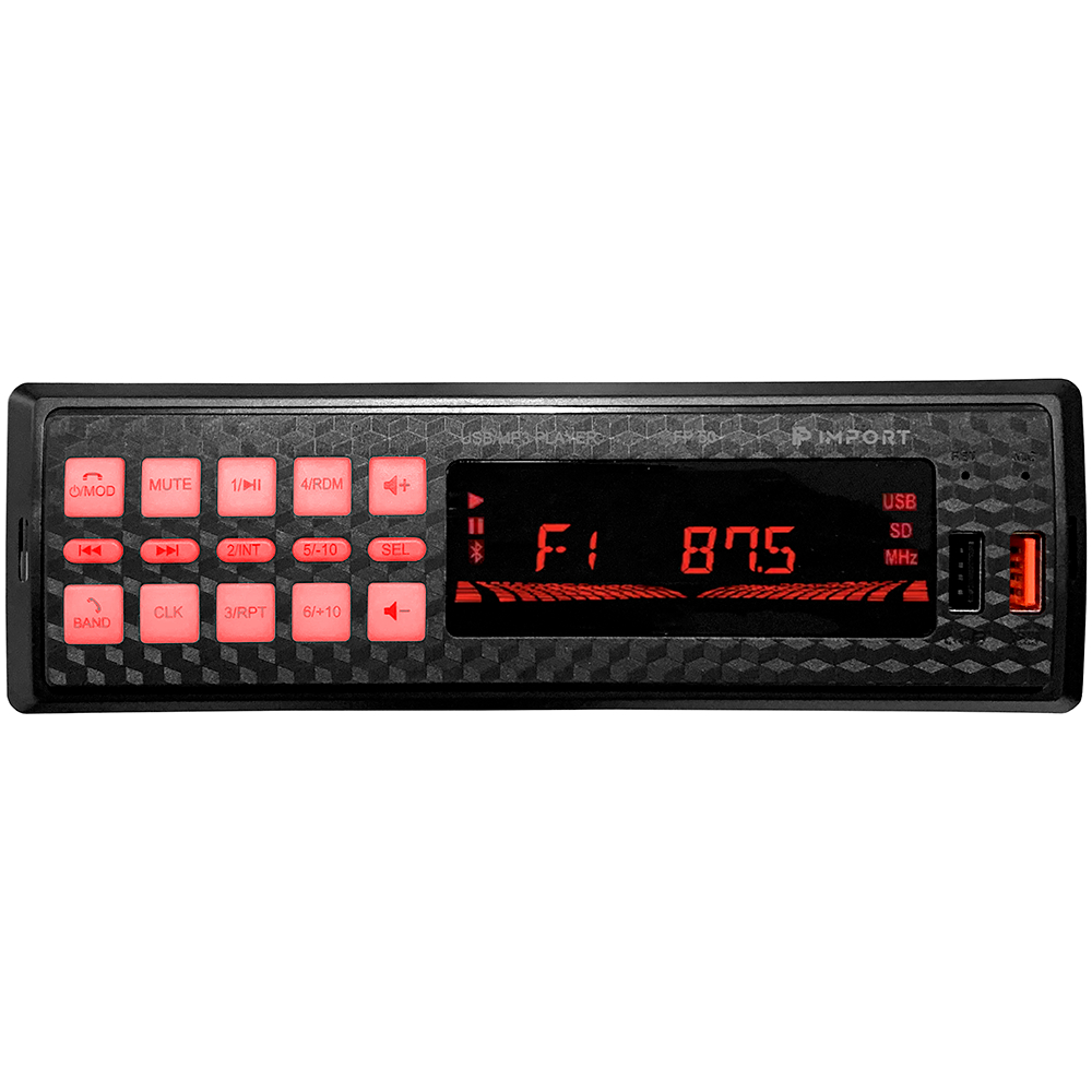 Auto Radio Automotivo Bluetooth Mp3 Player Com Usb Sd SOM Carro - Spare Parts and Accessories for Vehicles