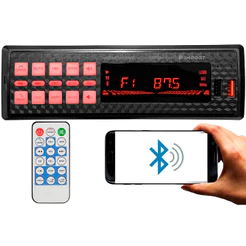 Rádio Automotivo Mp3 Bluetooth Usb Sd Bt 100w Carro Taxi Uber 99 Radio Fm