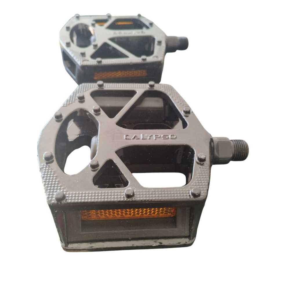 Pedal Calypso Aluminio Plataforma MTB BMX 9/16 freestyle tipo GTS Com Refletor