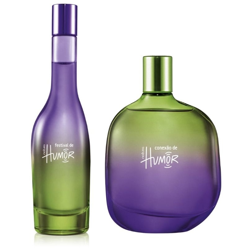 Kit 2 Perfumes Conexão e Festival de Humor Natura Masculino e Feminino