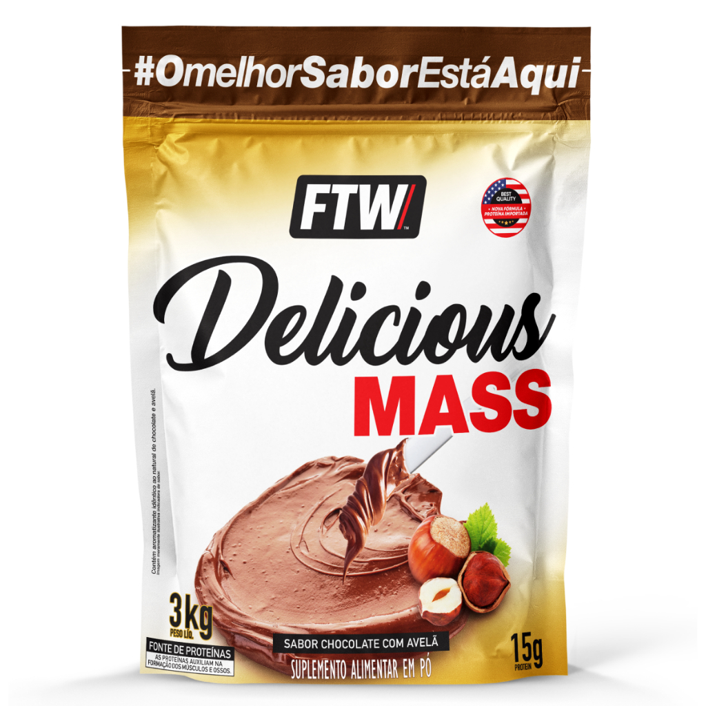 Delicious Mass Hipercalórico Pouch 3Kg - FTW
