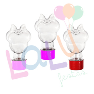 kit com 10/20/30/40/50 tubetes cabeça da minie para festas/ brindes/lembrancinhas PET em Oferta na Shopee