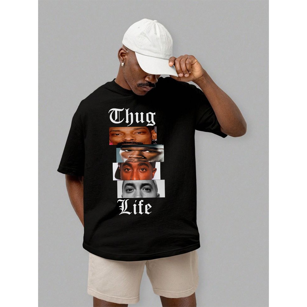 Camiseta Premium Confortavel Cantor Americanos Lendas Estilosa Oversized Thug Life Hip Hop