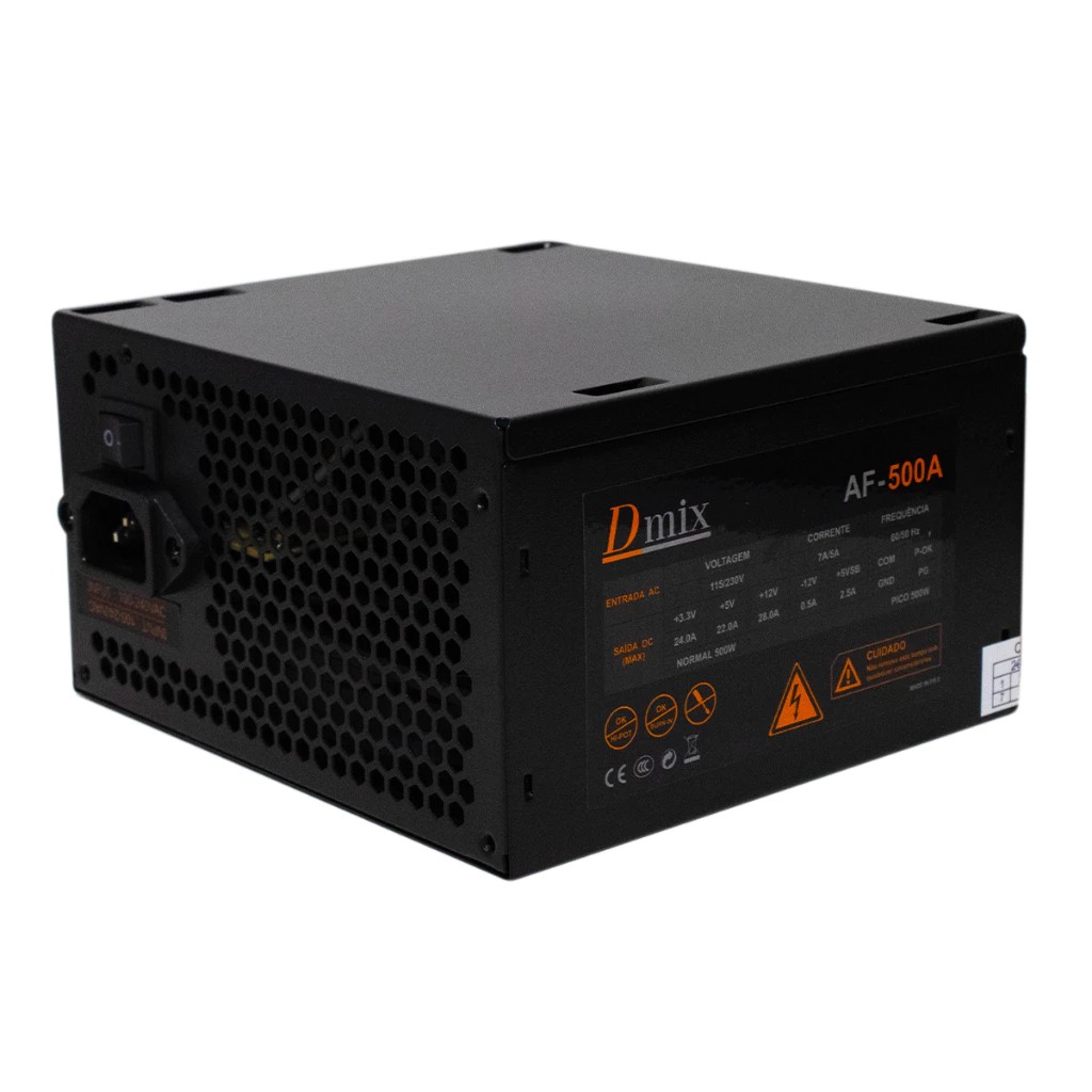 Fonte Atx 500w 600w 700w Reais Bivolt Automática ou Chaveada