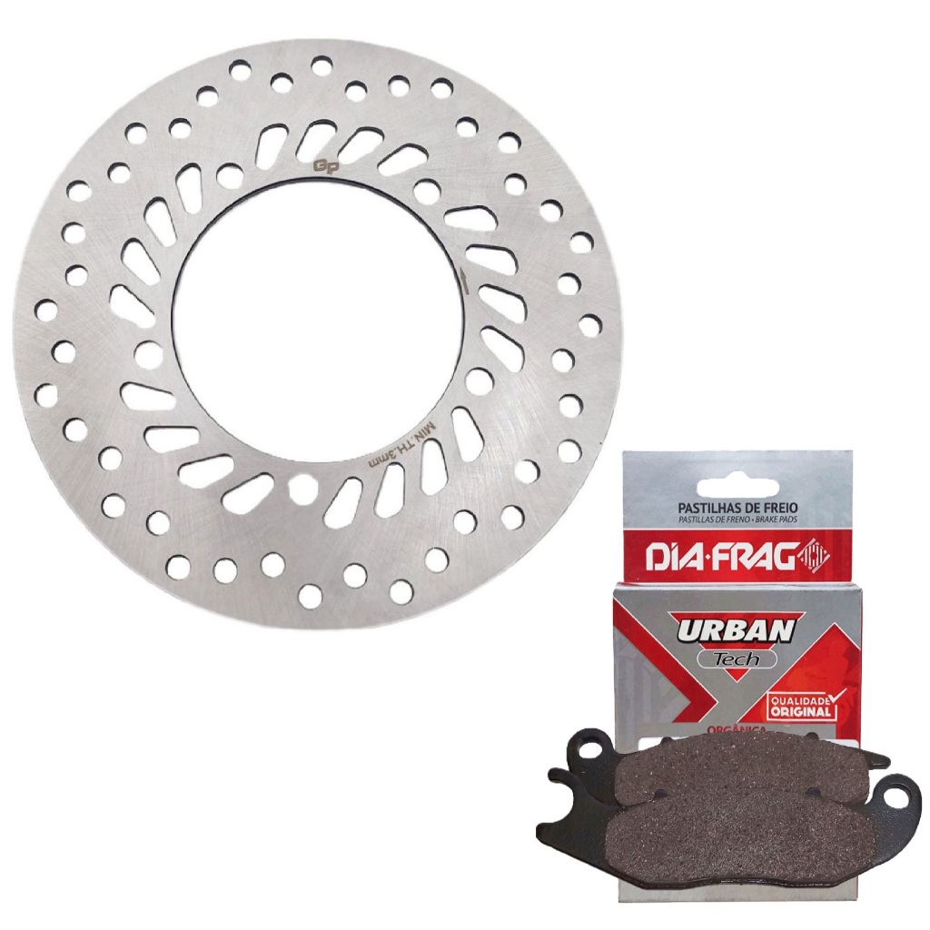 Disco de Freio Dianteiro Pcx 160 2023-2024 + Pastilhas Diafrag (Semimetálica) em Oferta na Shopee