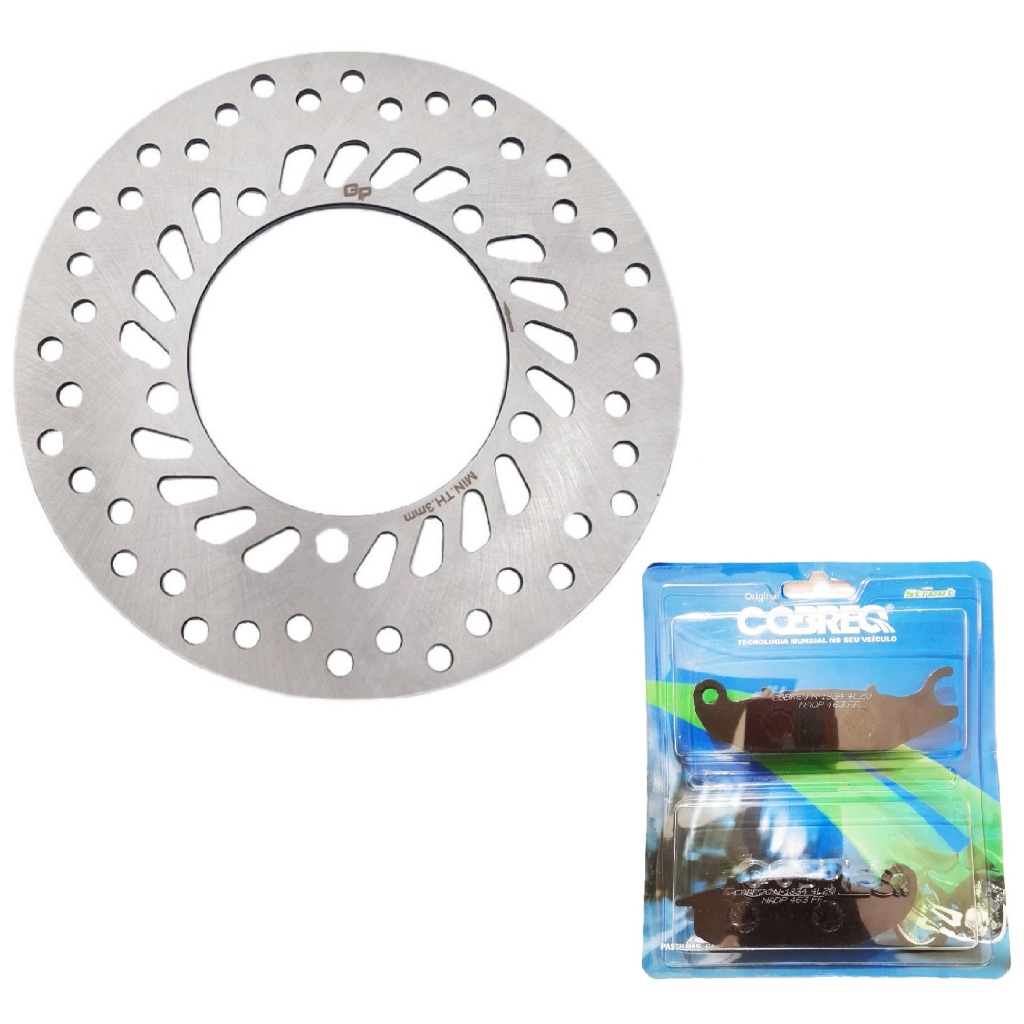 Disco de Freio Dianteiro Pcx 160 Abs + Pastilhas Cobreq (Orgânica) em Oferta na Shopee