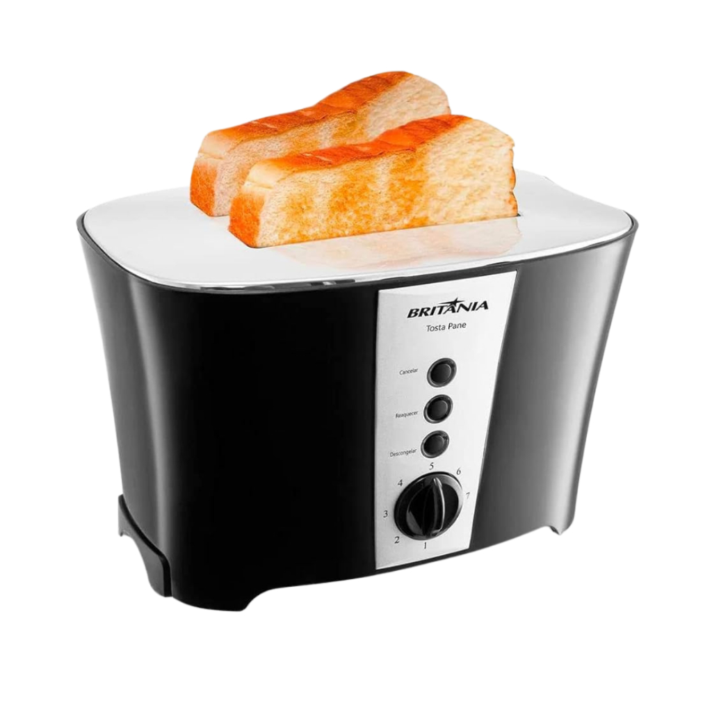 Torradeira Elétrica Tosta Pane 3 em 1 110V ou 220V Preto 850W Britânia