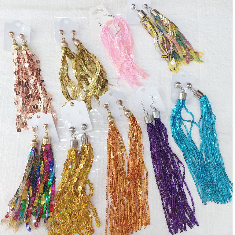 Brincos Carnaval de Lantejoulas Paete Festa Fantasia Bloquinho Par de Brinco Coloridas Diversos em Oferta na Shopee