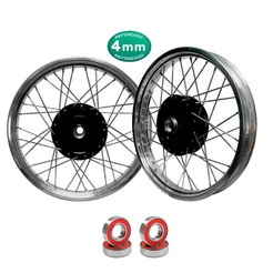 Par Aro Roda Cromada Raio 4mm Titan 150 Fan 150 Start 160 Ks Es Tambor Cubo Preto