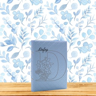Album de Fotos 15x21 para 40 Fotos Personalizado Nome Inicial Floral Capa Manta Lembranca
