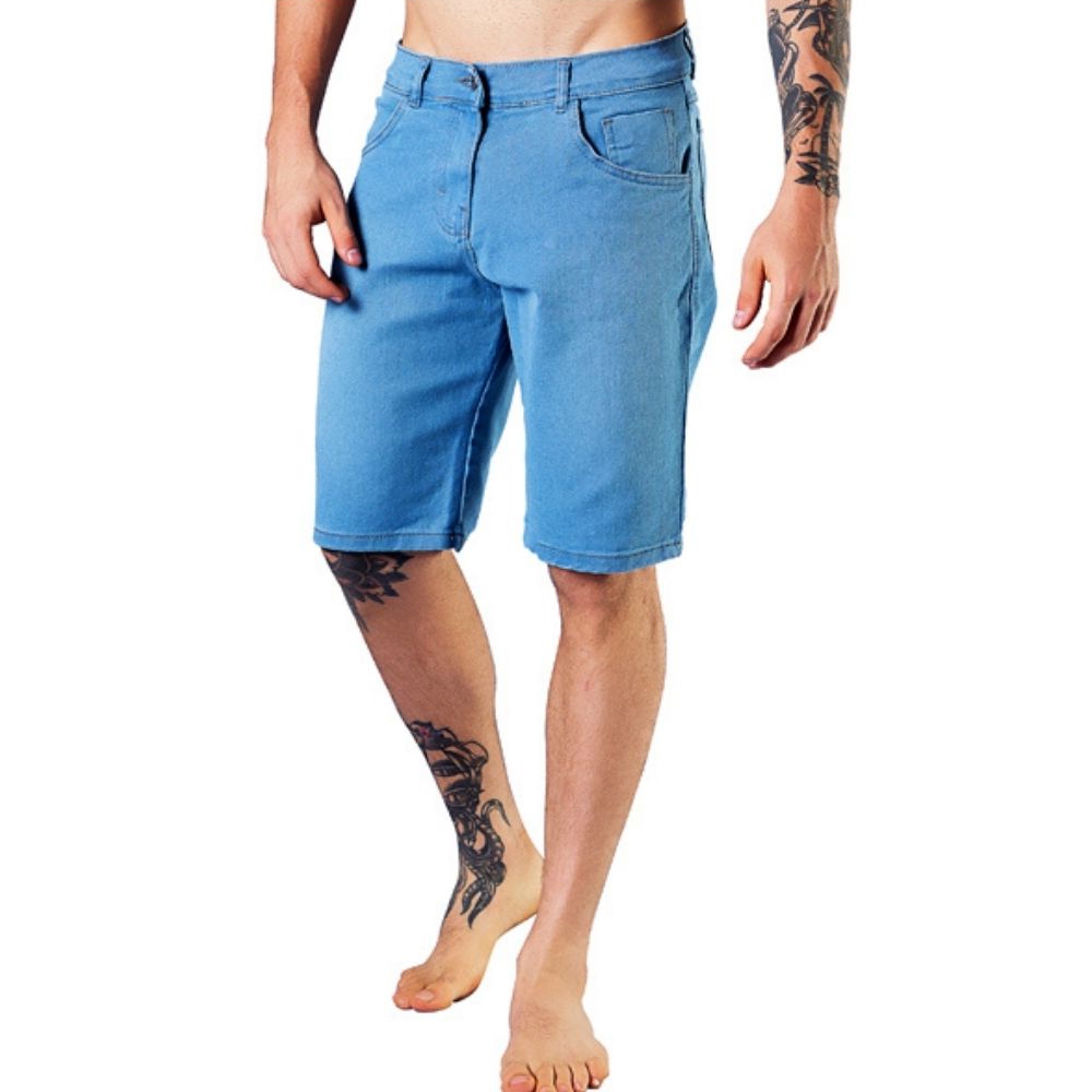 Bermudas Jeans Masculina Lycra Elastano