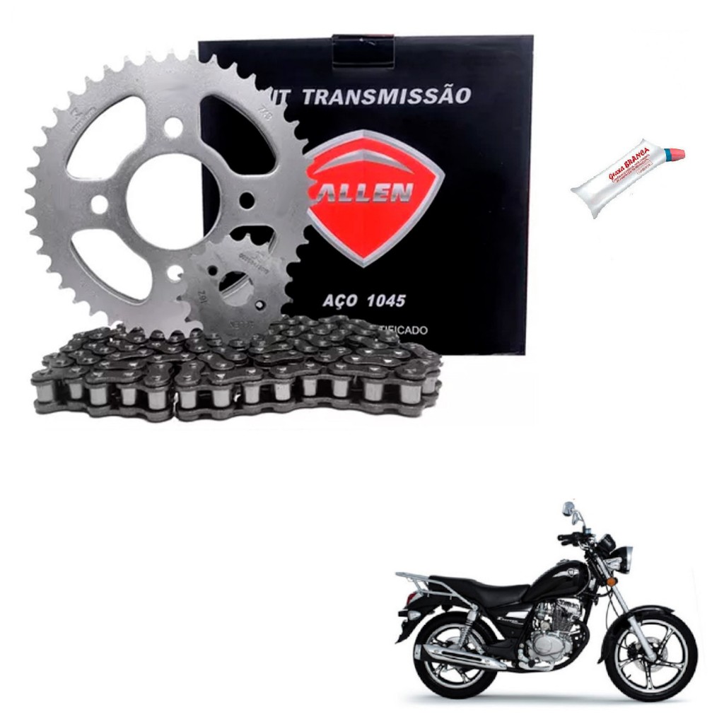 Kit Relação Haojue Chopper Road 150 Alongada Pinhao 15 em Oferta na Shopee