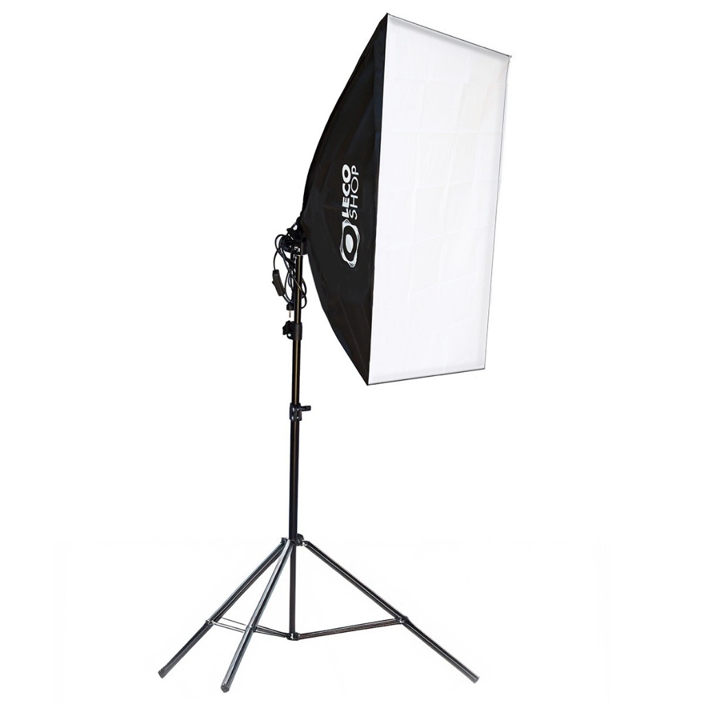Kit Luz Contínua Softbox 50 X 70 + Tripe 2m Estúdio Vídeo