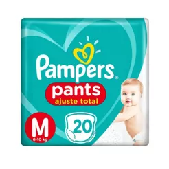 Fralda Infantil Pampers Pants Ajuste Total M Com 20 Unidades