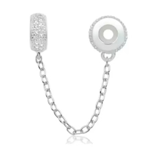 Trava de Segurança para berloque banhada a prata 925 em Oferta na Shopee